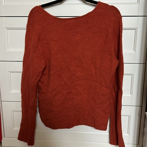 Treasure & Bond V Neck Sweater - Orange - Size S - Picture 5 of 5
